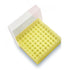 B10018 = Cryo storage box 81 position (working range 110 °C down to -200 °C), yellow, pack of 5